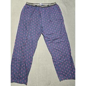 Polo Ralph Lauren Pajama Pants Sleepwear Mens Large Navy All Over Print‎ AOP